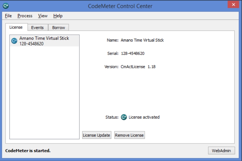 CodeMeter Control Center Image