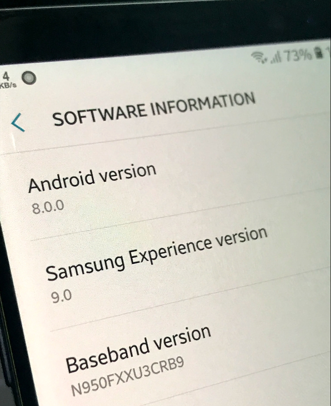 Android Oreo Note 8 Exynos N950F