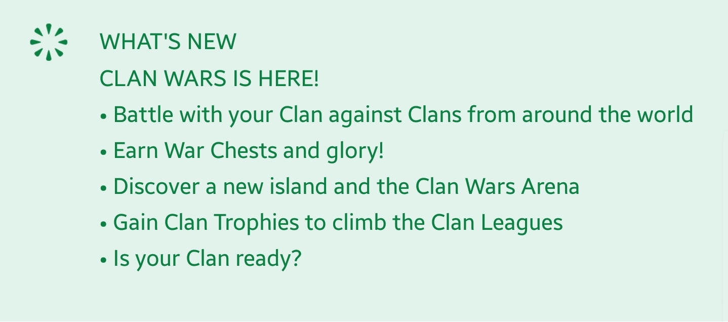 Clash Royale Clan War update