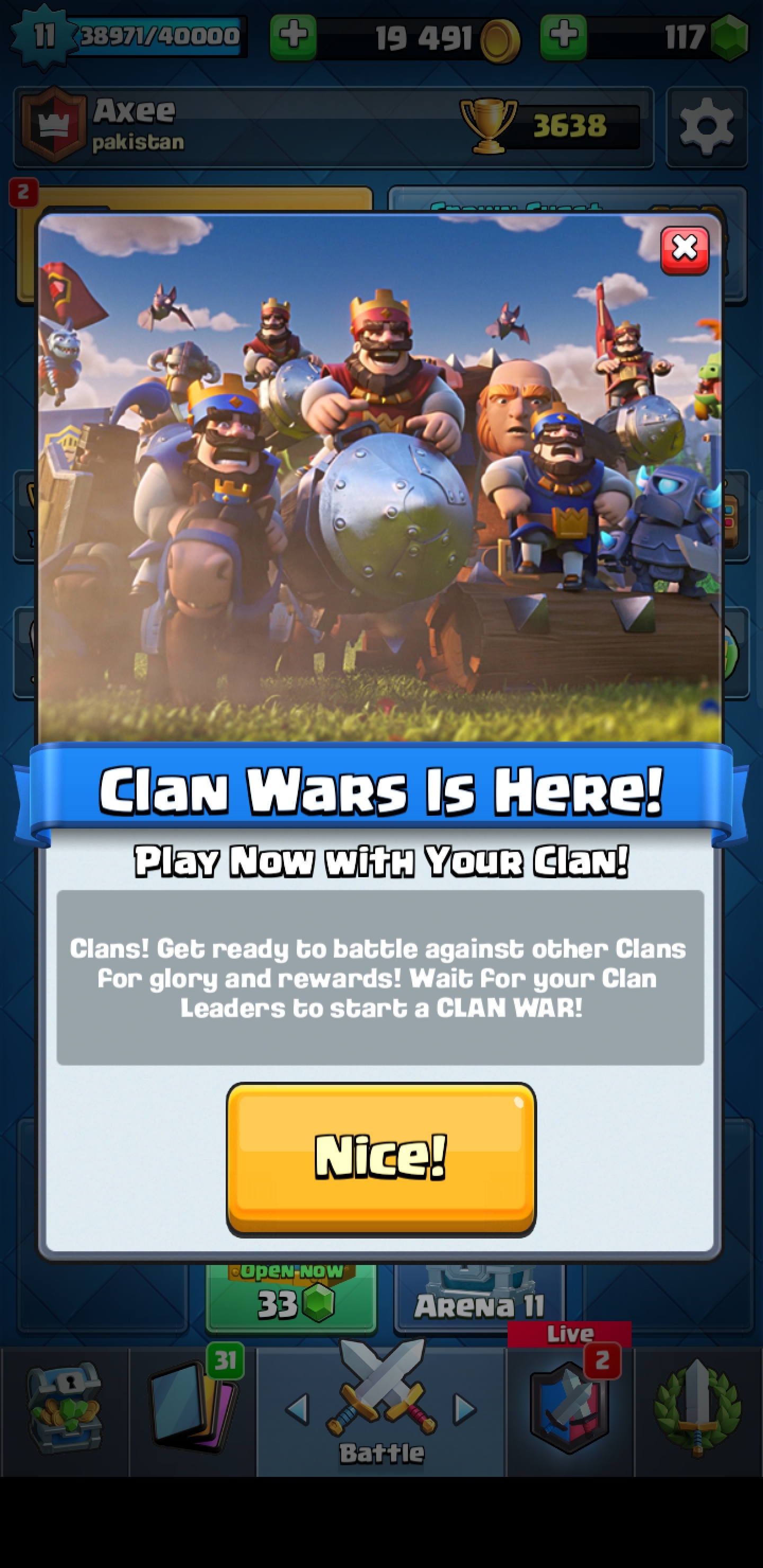 Clash Royale Clan War Update download