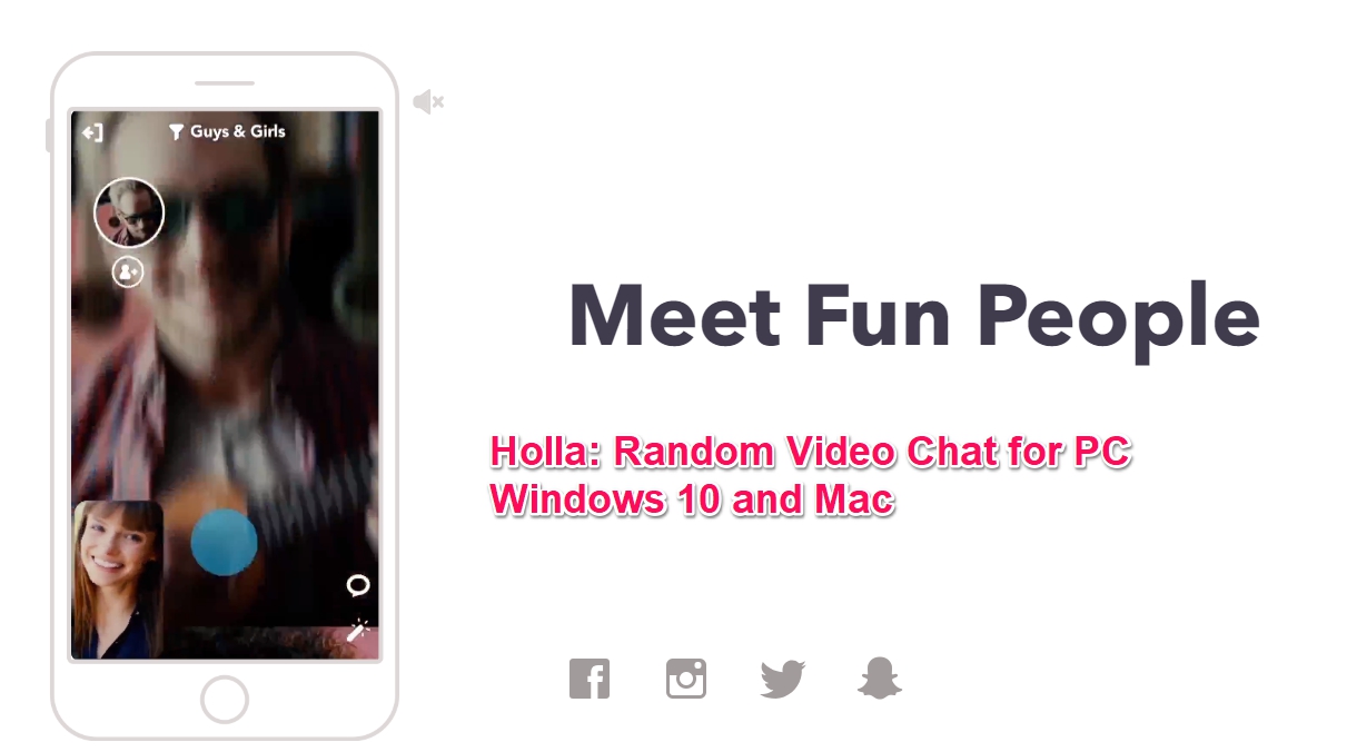 Holla random video chat app for PC