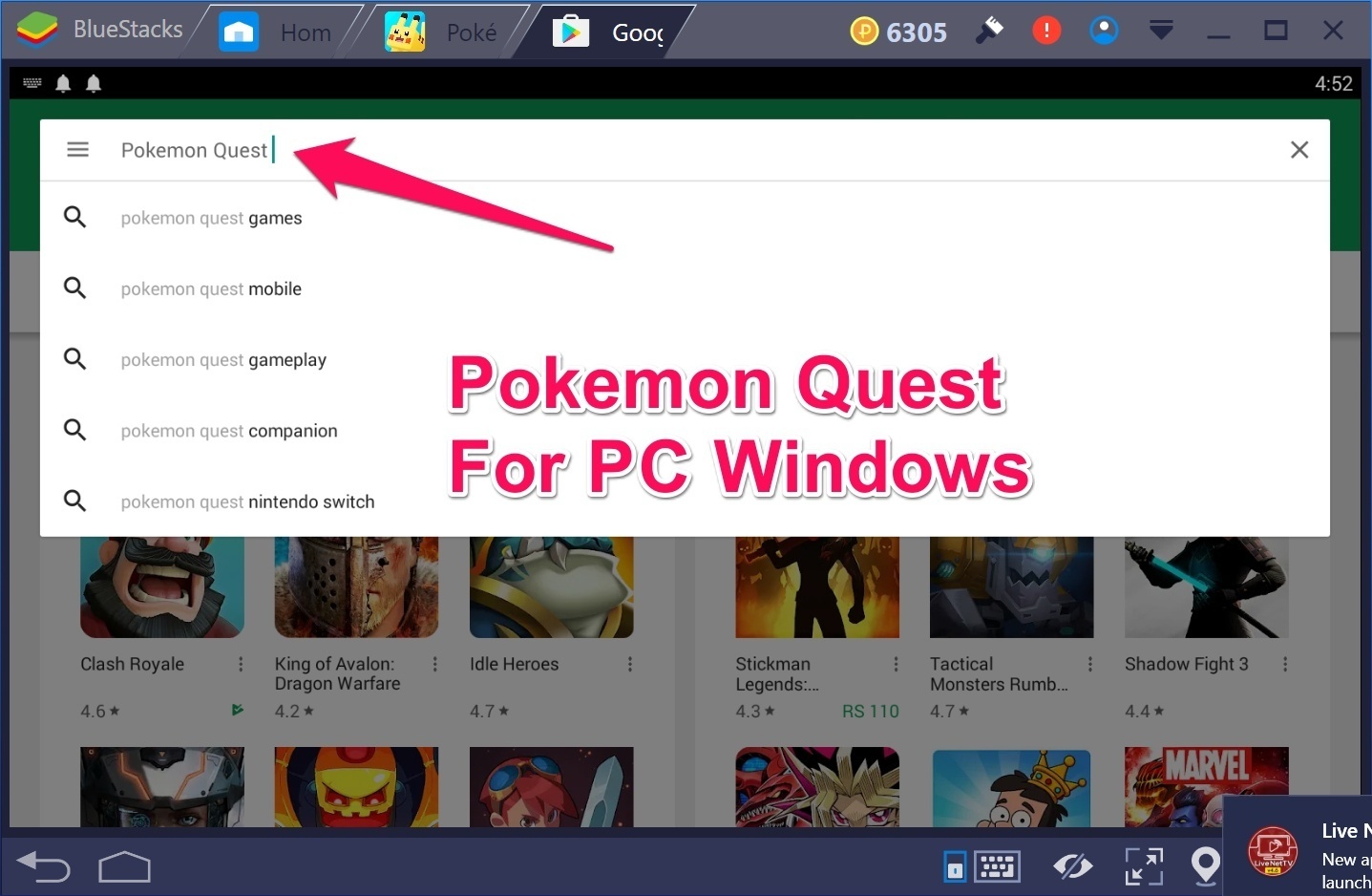 Pokemon Quest Laptop Desktop