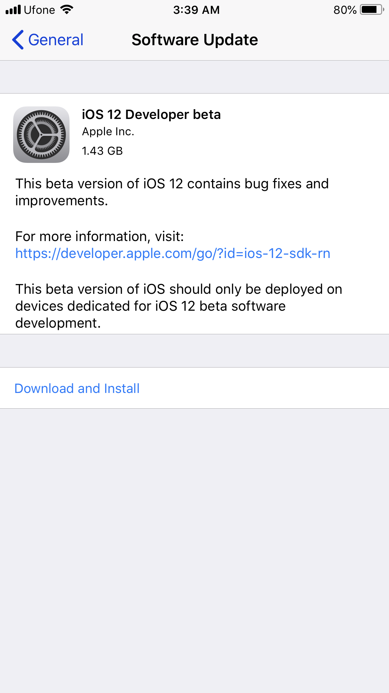 iOS 12 Beta Download